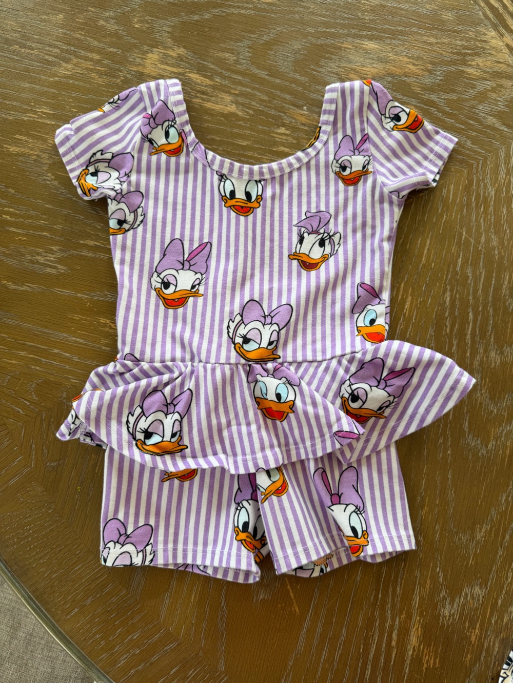 Kids Lavender Daisy Duck One-Piece Romper